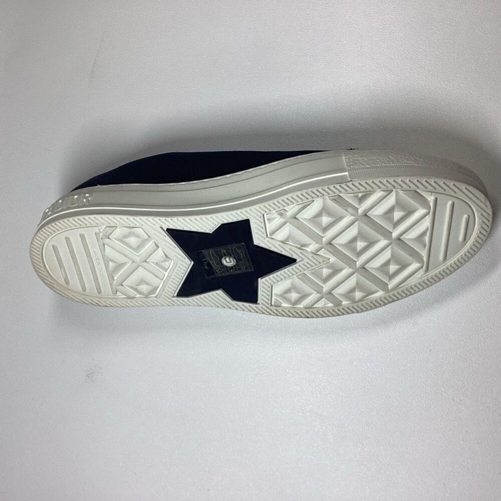 SINGLE SHOE ONLY LEFTChristian‎ Dior Walk'n'Dior Sneaker Black Cotton Canvas - Picture 6 of 13